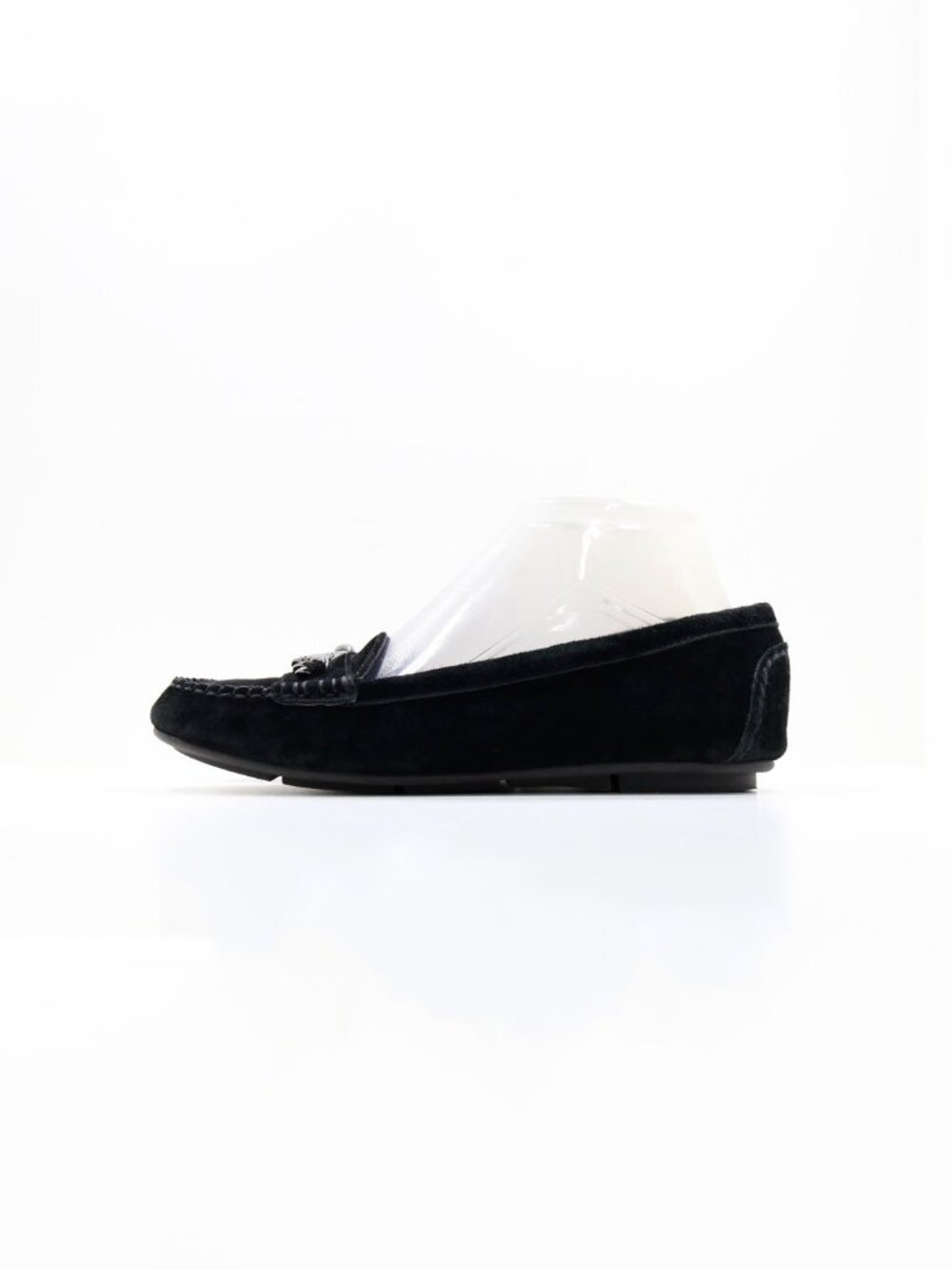 Vionic Mesa Black Suede Leather Flat Loafers - Women's 7